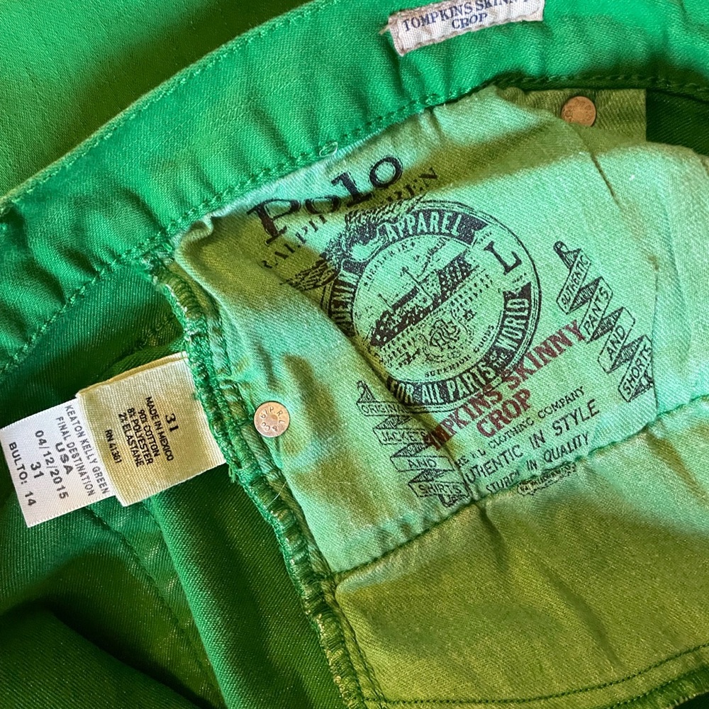 Fun green Polo jeans